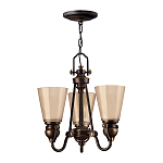Люстра бронзового цвета с конусными плафонами из бежевого стекла Hinkley варинант исполнения - 6 | Loft Concept в Волгограде