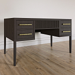 Большой Рабочий стол Primo с 5 выдвижными ящиками Темный орех варинант исполнения - 2 | Loft Concept в Волгограде