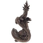 Декоративная статуэтка Дракон Dark Bronze Dragon Holding Sphere Statuette варинант исполнения - 2 | Loft Concept в Волгограде