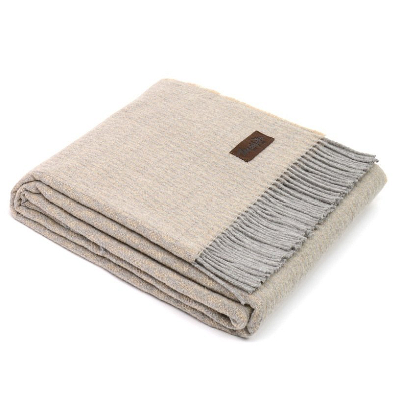 Плед GRIFONE 0004 Marzotto Бежево-серый в Волгограде | Loft Concept 