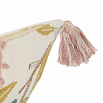 Чехол на подушку с кисточками и вышивкой птиц Ethnic mix Birds Rect варинант исполнения - 2 | Loft Concept в Волгограде