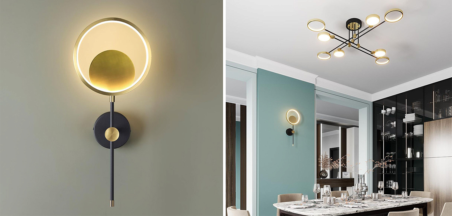 Бра Bendik Gold Ring Wall lamp B Бра Bendik Gold Ring Wall lamp B - Loft-Concept в Волгограде