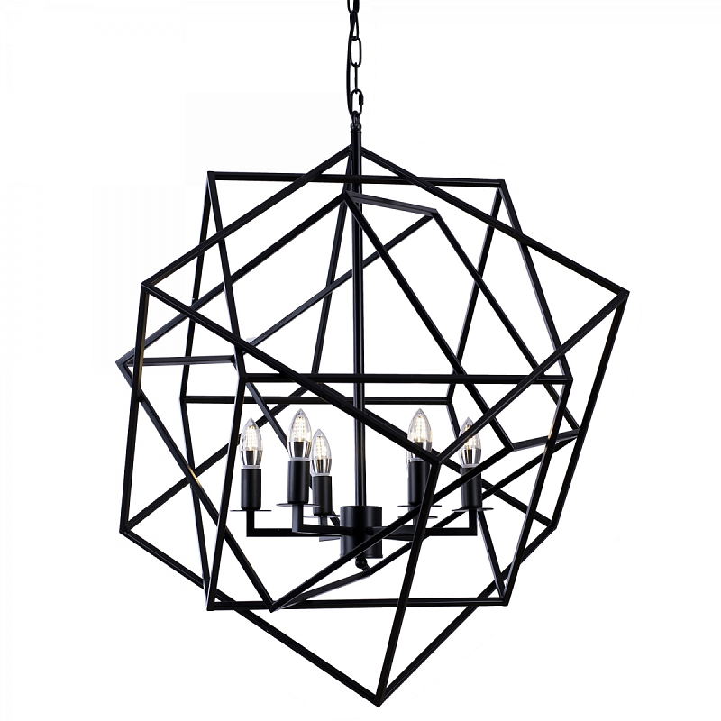 Люстра Cubist Small Chandelier Black Черный Люстра Cubist Small Chandelier Black Черный в Волгограде | Loft Concept