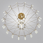 Люстра подвесная из металла с прозрачными подвесками из хрусталя Quasar 93 варинант исполнения - 5 | Loft Concept в Волгограде