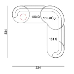 Угловой модульный диван Calypso с поворотным механизмом  варинант исполнения - 13 | Loft Concept в Волгограде
