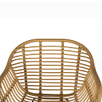 Стул барный с ротанговым плетением Half Bar Chair with Wicker с подлокотниками варинант исполнения - 6 | Loft Concept в Волгограде