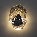 Бра с волнообразным стеклянным плафоном и вставкой из мрамора Liquid Stone варинант исполнения - 14 | Loft Concept в Волгограде