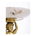 Чаша с цветочным орнаментом на ножке в виде бронзового ангела Eden Garden варинант исполнения - 3 | Loft Concept в Волгограде