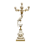 Подсвечник белый Попугай из фарфора с бронзовыми элементами Eden Garden варинант исполнения - 3 | Loft Concept в Волгограде