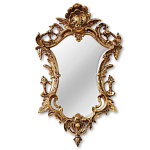Зеркало настенное в ажурной раме золотого цвета с эффектом старины Classic Ornament Mirror варинант исполнения - 1 | Loft Concept в Волгограде