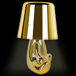 Настольная лампа фигурная золотого цвета с гладким абажуром Высота 16 см Sophia варинант исполнения - 7 | Loft Concept в Волгограде