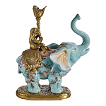Подсвечник в виде слона из фарфора с бронзовыми элементами Elephant in the Garden of Eden варинант исполнения - 4 | Loft Concept в Волгограде