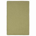 Плед из шерсти зеленого цвета с бахромой Waffle Comfort варинант исполнения - 1 | Loft Concept в Волгограде