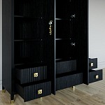Большой шкаф с витриной Elsa Dreams Black варинант исполнения - 4 | Loft Concept в Волгограде