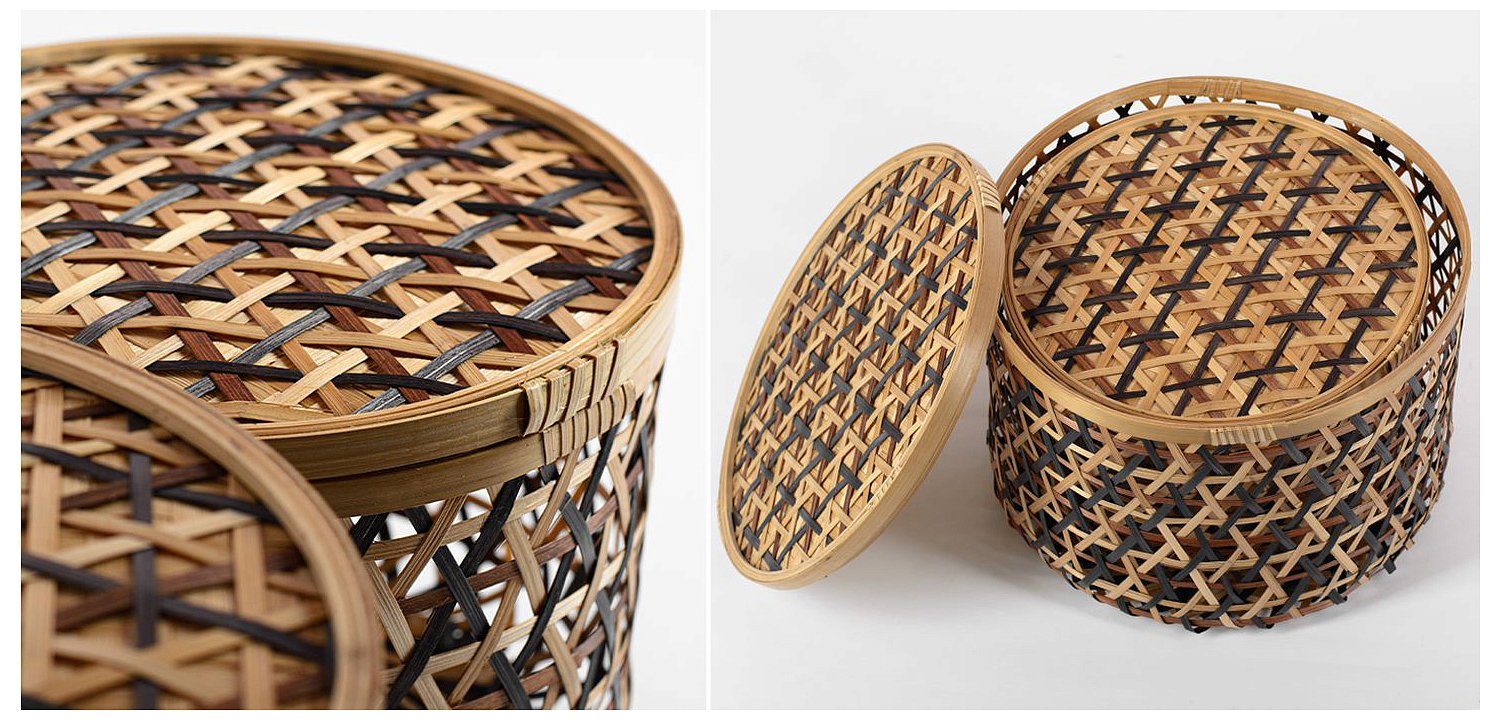 Круглые плетеные коробки с крышкой - Loft-Concept в Волгограде
