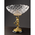 Чаша стеклянная прозрачная на бронзовой подставке с фигуркой девушки Eden Garden варинант исполнения - 5 | Loft Concept в Волгограде