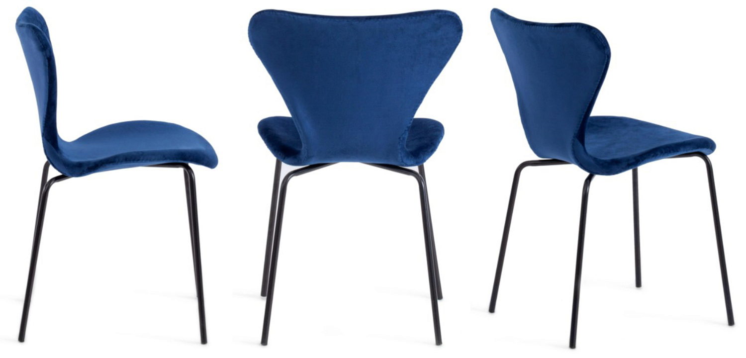 Стул Julissa Blue Chair флок Стул Julissa Blue Chair флок - Loft-Concept в Волгограде