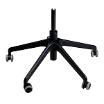 Стул с мягкой синей обивкой из велюра и подъемно-поворотным механизмом на черных колесиках Harper Blue варинант исполнения - 5 | Loft Concept в Волгограде