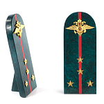 Сувенир Погон МВД из натурального камня змеевик Souvenir Epaulets варинант исполнения - 4 | Loft Concept в Волгограде