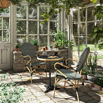 Кресло плетеное из ротанга Ronald Black White Rattan Chair варинант исполнения - 7 | Loft Concept в Волгограде