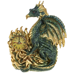 Часы в виде дракона Green Gold Dragon Clock варинант исполнения - 1 | Loft Concept в Волгограде
