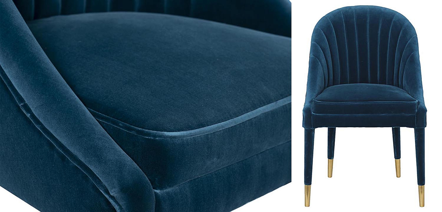 Стул Walton Chair blue velor Стул Walton Chair blue velor - Loft-Concept в Волгограде