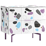 Тумба белая с рисунком Grande Graphstones варинант исполнения - 1 | Loft Concept в Волгограде