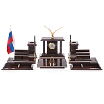 Настольный письменный набор из природного камня обсидиана с декором в виде орла Golden Eagle варинант исполнения - 1 | Loft Concept в Волгограде