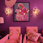 Картина Фламинго вышивка бисер Flamingo Beaded Wall Art варинант исполнения - 2 | Loft Concept в Волгограде