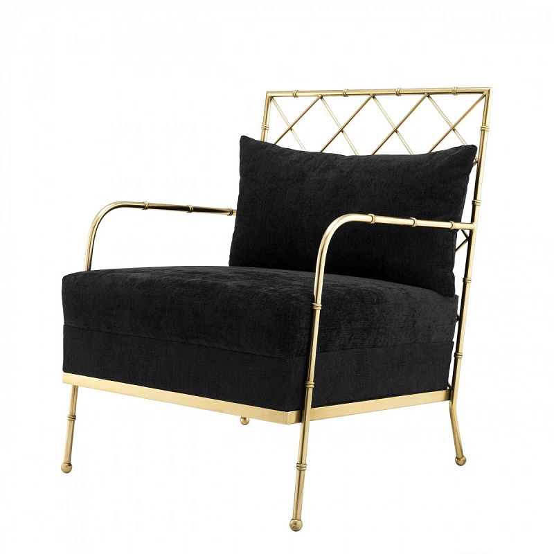 Кресло Eichholtz Chair Bahamas Черный Латунь Кресло Eichholtz Chair Bahamas Черный Латунь в Волгограде | Loft Concept