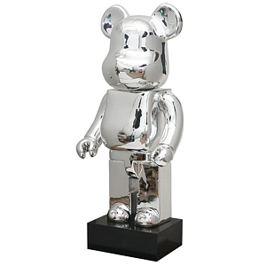 Статуэтка Bearbrick Silver on stand