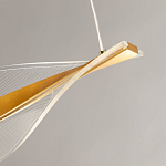 Люстра линейная с изогнутым плафоном Wave Line варинант исполнения - 9 | Loft Concept в Волгограде