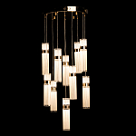 Люстра каскадная с прозрачными цилиндрическими плафонами Jenae Glass Tube Lighting варинант исполнения - 3 | Loft Concept в Волгограде