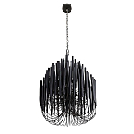 Люстра черная с несколькими ярусами деревянных палочек Bright Wooden Chandelier варинант исполнения - 3 | Loft Concept в Волгограде