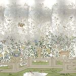 Обои ручная роспись Temple Newsam White Gold gilded silk варинант исполнения - 2 | Loft Concept в Волгограде