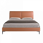 Кровать двуспальная коричневая из экокожи Modern Look варинант исполнения - 3 | Loft Concept в Волгограде