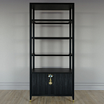 Стеллаж со стеклянными полками Elsa Dreams Black варинант исполнения - 5 | Loft Concept в Волгограде