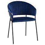 Стул в велюре синего цвета Horizon варинант исполнения - 1 | Loft Concept в Волгограде