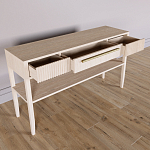 Дизайнерская Консоль с полкой и ящиком Primo Светлый дуб варинант исполнения - 6 | Loft Concept в Волгограде