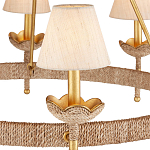 Люстра из кованого железа с отделкой плетеной веревкой и сусальным золотом Parisian Style варинант исполнения - 2 | Loft Concept в Волгограде