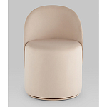 Пуф Loreen со спинкой вращающийся велюр молочный варинант исполнения - 4 | Loft Concept в Волгограде