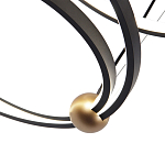 Люстра подвесная светодиодная с 4-мя кольцами черный металл Ring Horizontal варинант исполнения - 3 | Loft Concept в Волгограде