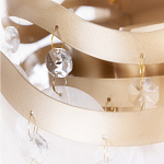 Бра с белыми перламутровыми подвесками и золотистыми волнистыми элементами SHELL варинант исполнения - 3 | Loft Concept в Волгограде