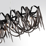 Люстра подвесная линейная с переплетенными металлическими лентами и цепочками Atlantis Chain варинант исполнения - 3 | Loft Concept в Волгограде