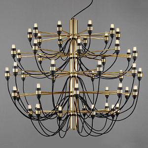 Люстра Flos 50 holder Brass Gold by Gino Sarfatti