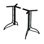 Обеденный стол с прямоугольной столешницей из стекла на черных металлических ножках White Marble варинант исполнения - 5 | Loft Concept в Волгограде