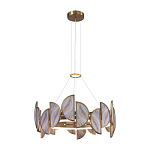 Люстра круглая с полукруглыми плафонами из искусственного алебастра в бронзовой оправе Marbella варинант исполнения - 3 | Loft Concept в Волгограде