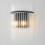 Бра со стеклянными прозрачными трубками и черным металлическим каркасом Nembus варинант исполнения - 2 | Loft Concept в Волгограде