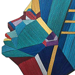 Арт объект на стену из нитей Девушка и Солнце wall panel Girl and Sun варинант исполнения - 1 | Loft Concept в Волгограде