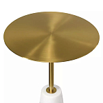 Кофейный столик с круглой столешницей на белом мраморном основании Original Foundation варинант исполнения - 4 | Loft Concept в Волгограде